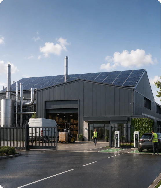 Industrial site after energy improvements