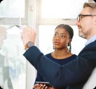 Business consultants collaborating