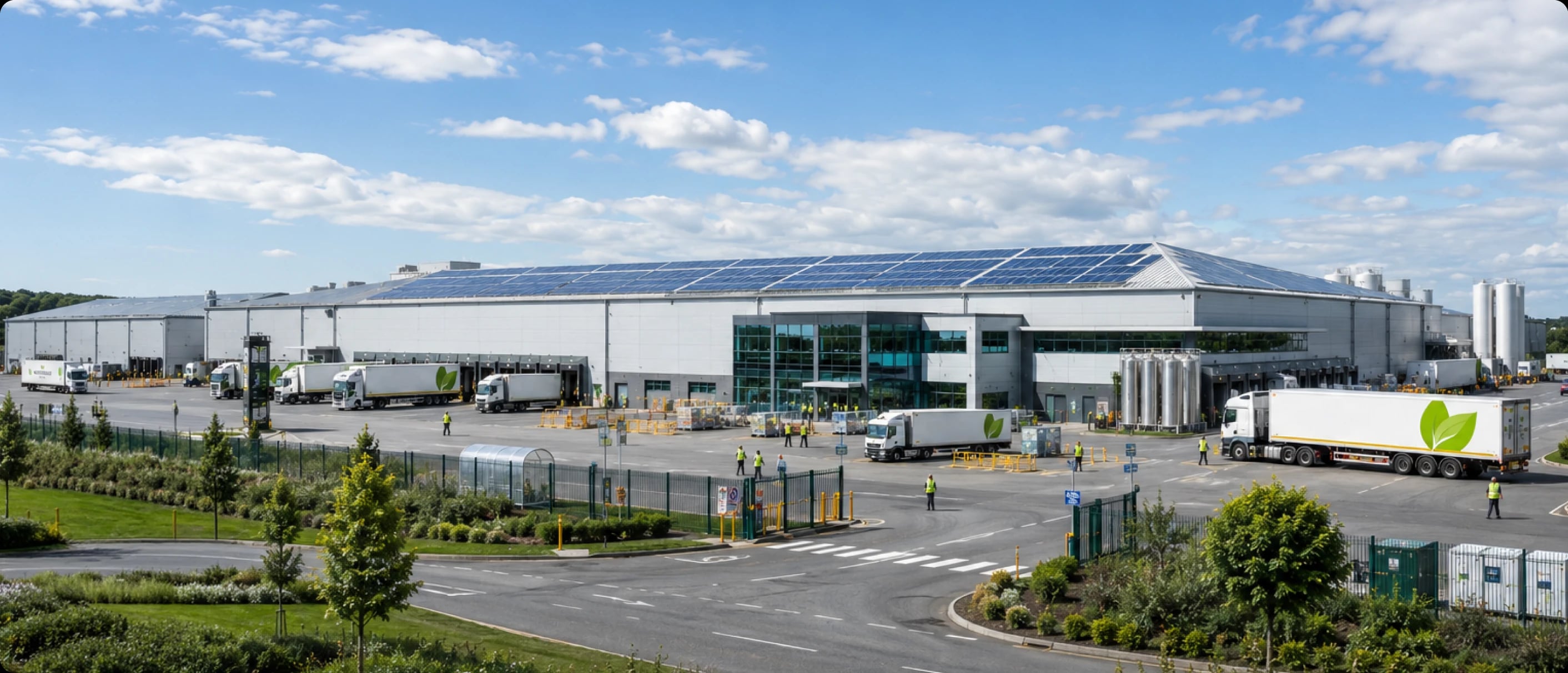 Food manufacturing facility monitored by the energy management system